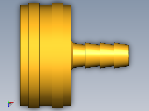 水管接头Swivel Connector Female Garden Hose to Hose Barb 90GH-12-4俯视缩略图
