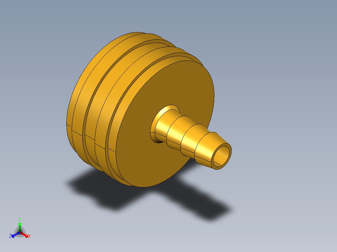 水管接头Swivel Connector Female Garden Hose to Hose Barb 90GH-12-4正等轴测图