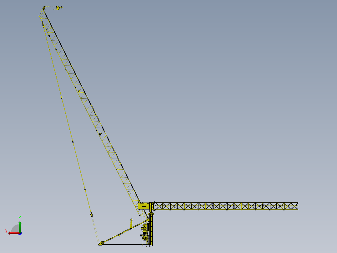 5015动臂塔式起重机sw11可编辑后视图