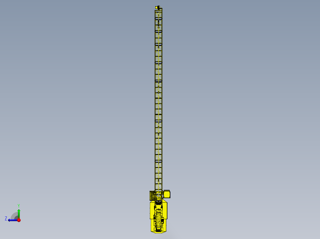5015动臂塔式起重机sw11可编辑右视图