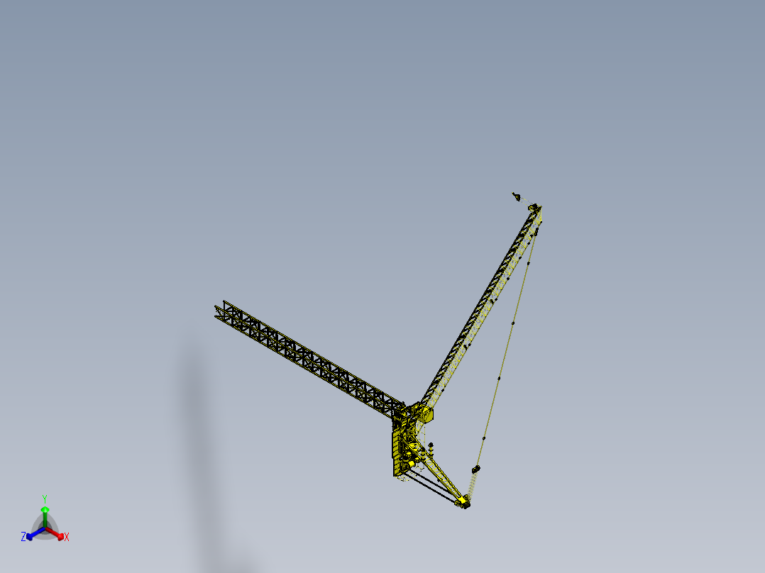 5015动臂塔式起重机sw11可编辑正等轴测图