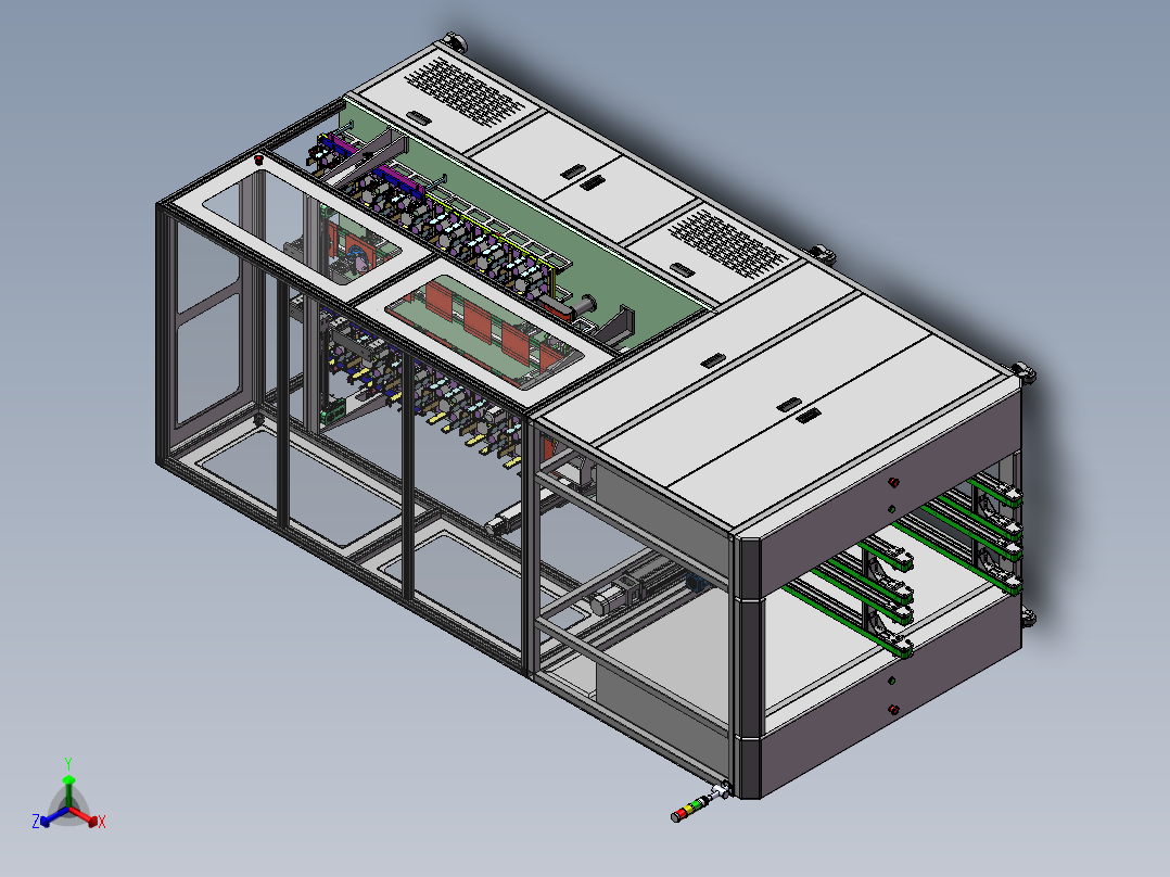离线式槽式制绒上料机sw18可编辑正等轴测图