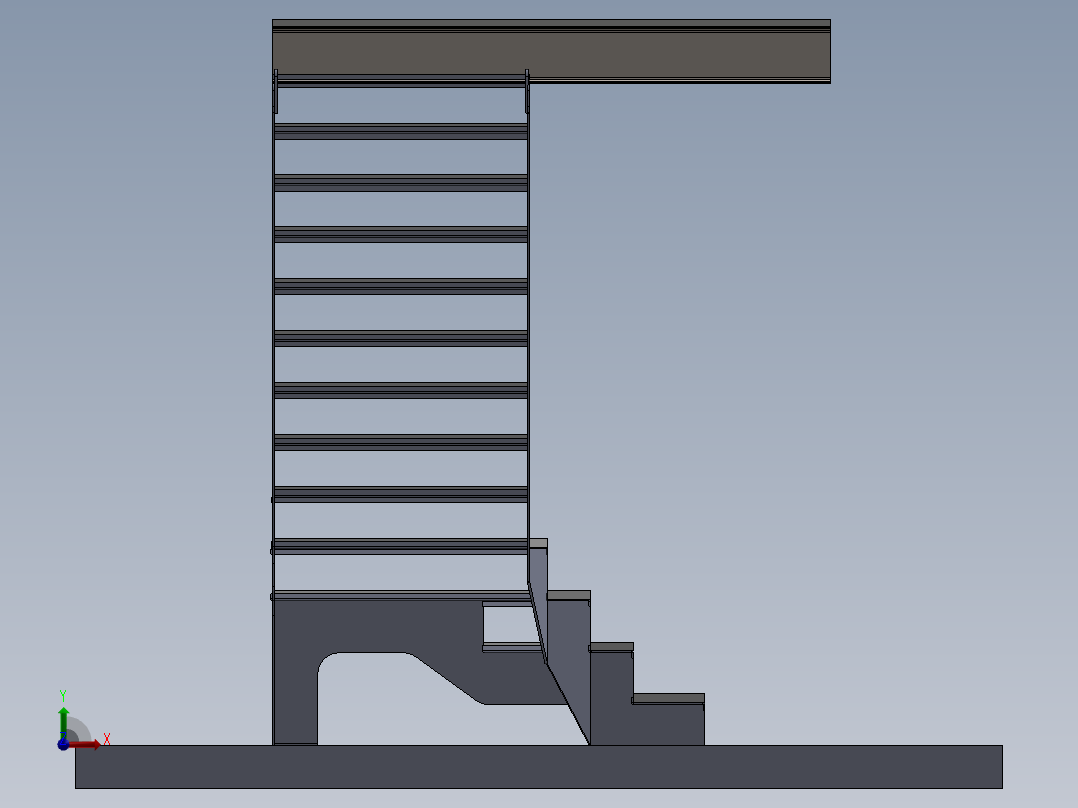 阁楼楼梯前视图