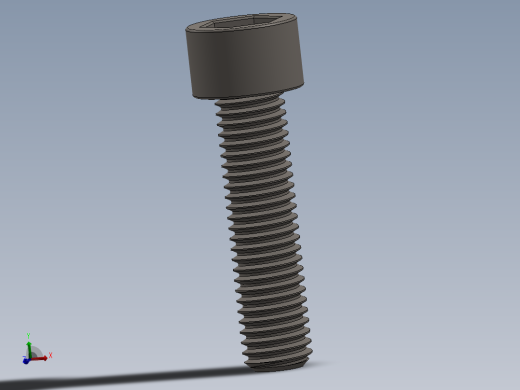 Screw_DIN_912_M10x40F_A2.SLDPRT公制内六角螺钉