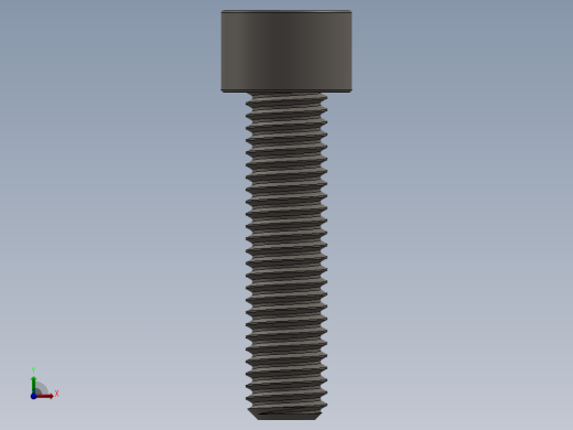 Screw_DIN_912_M10x40F_A2.SLDPRT公制内六角螺钉前视缩略图