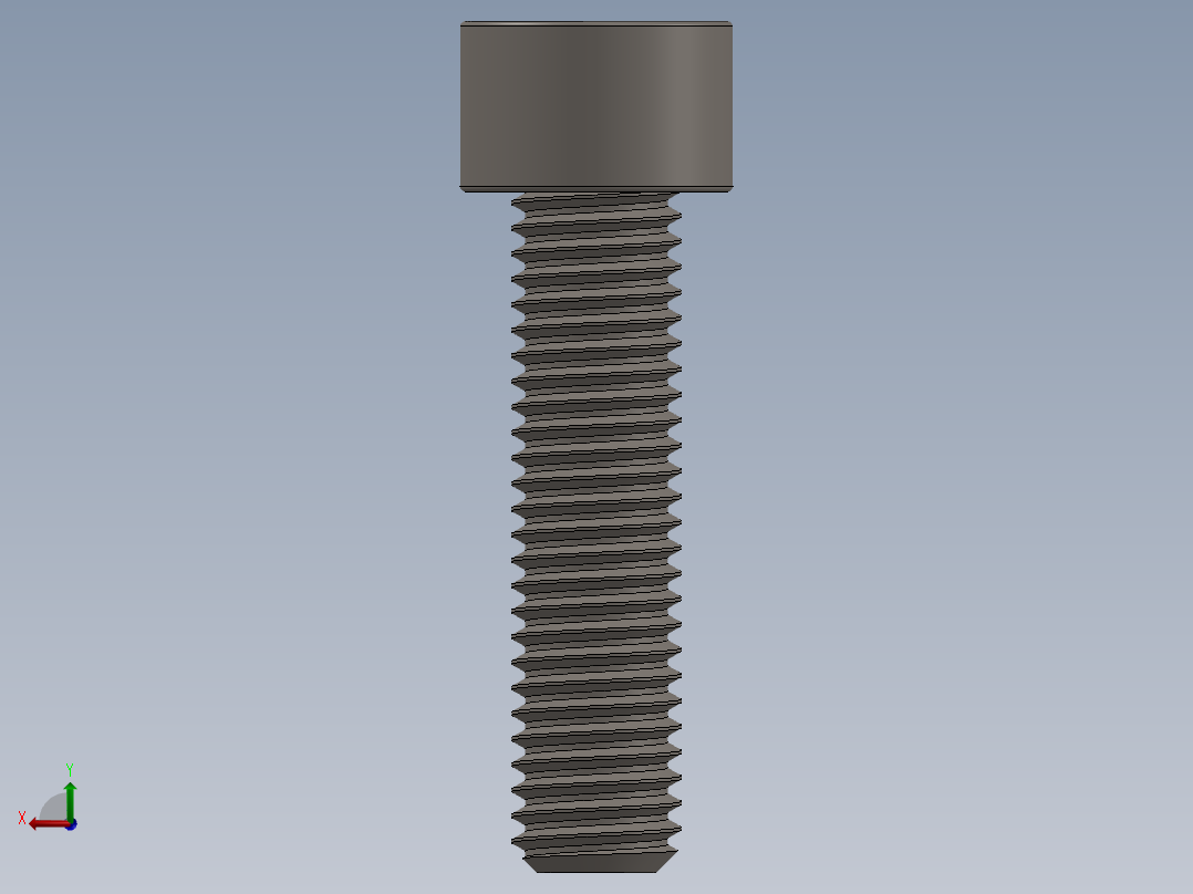 Screw_DIN_912_M10x40F_A2.SLDPRT公制内六角螺钉后视图