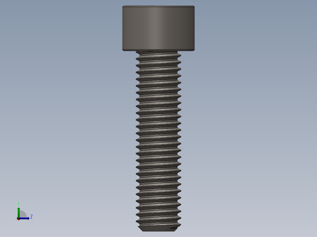 Screw_DIN_912_M10x40F_A2.SLDPRT公制内六角螺钉左视图