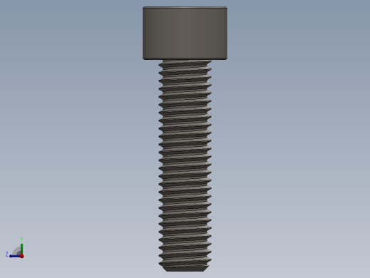 Screw_DIN_912_M10x40F_A2.SLDPRT公制内六角螺钉右视缩略图