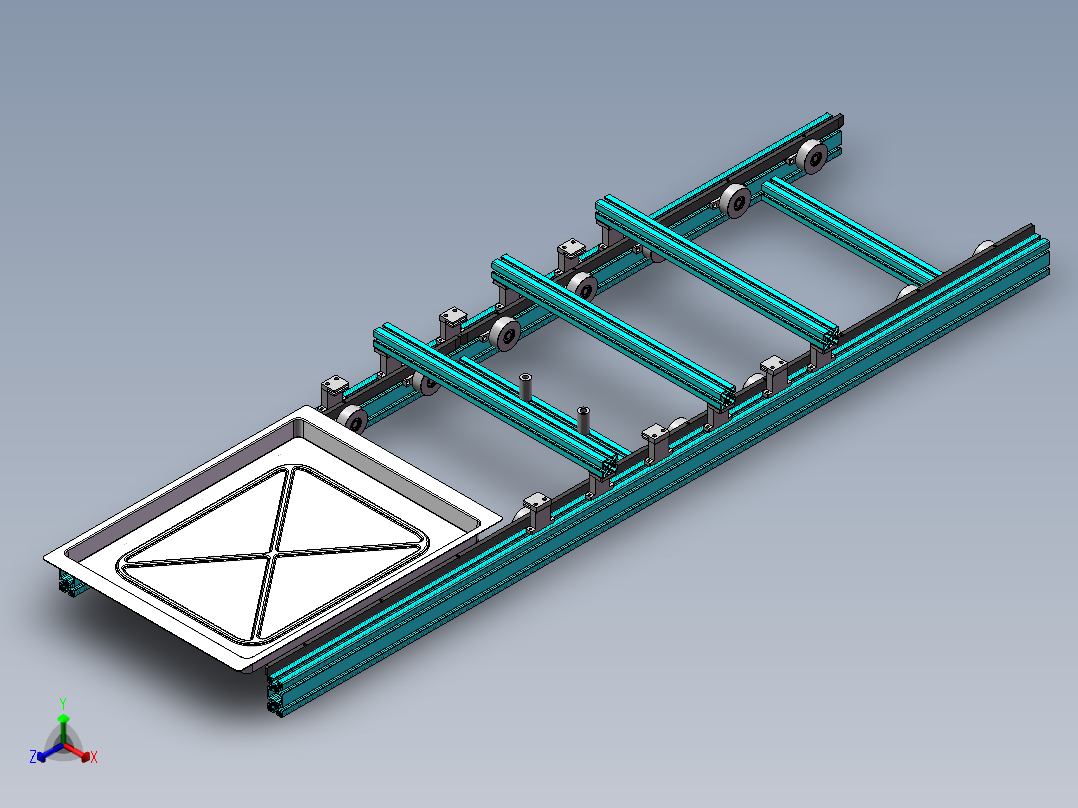 托盘检测机构-打包正等轴测图