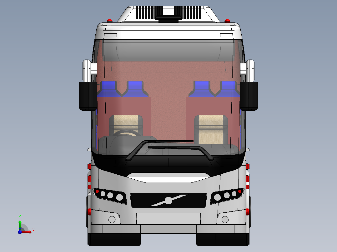 客车、公交车(49)前视图