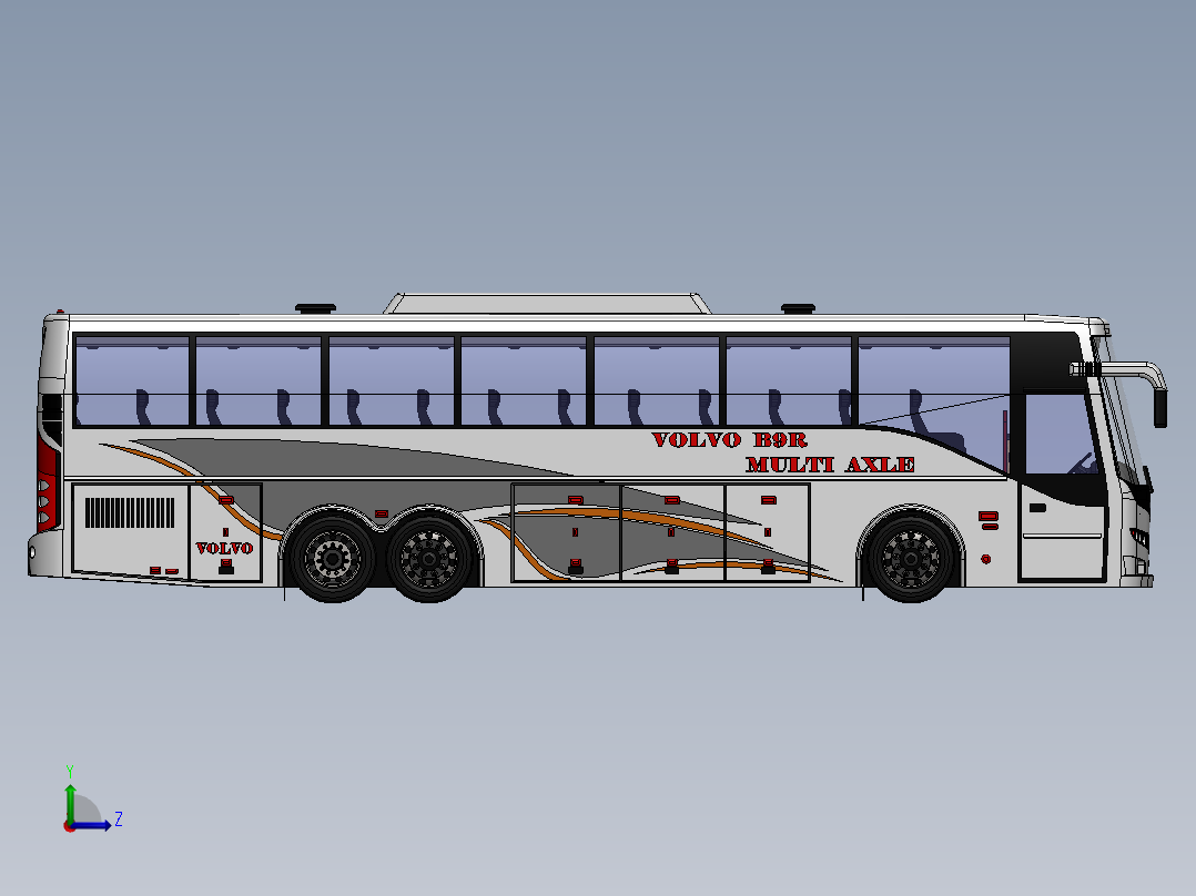 客车、公交车(49)左视图