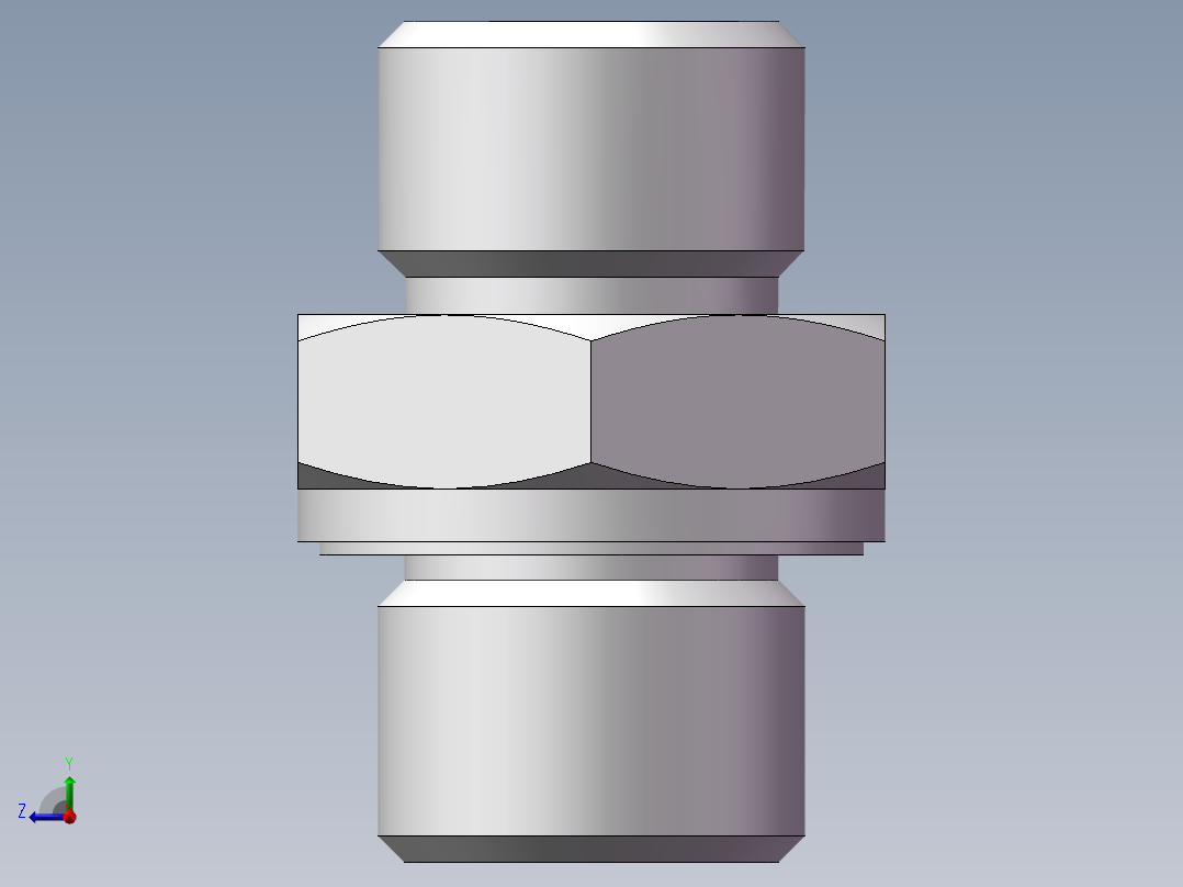 公制螺纹ED密封、1CM-16WD非标右视图