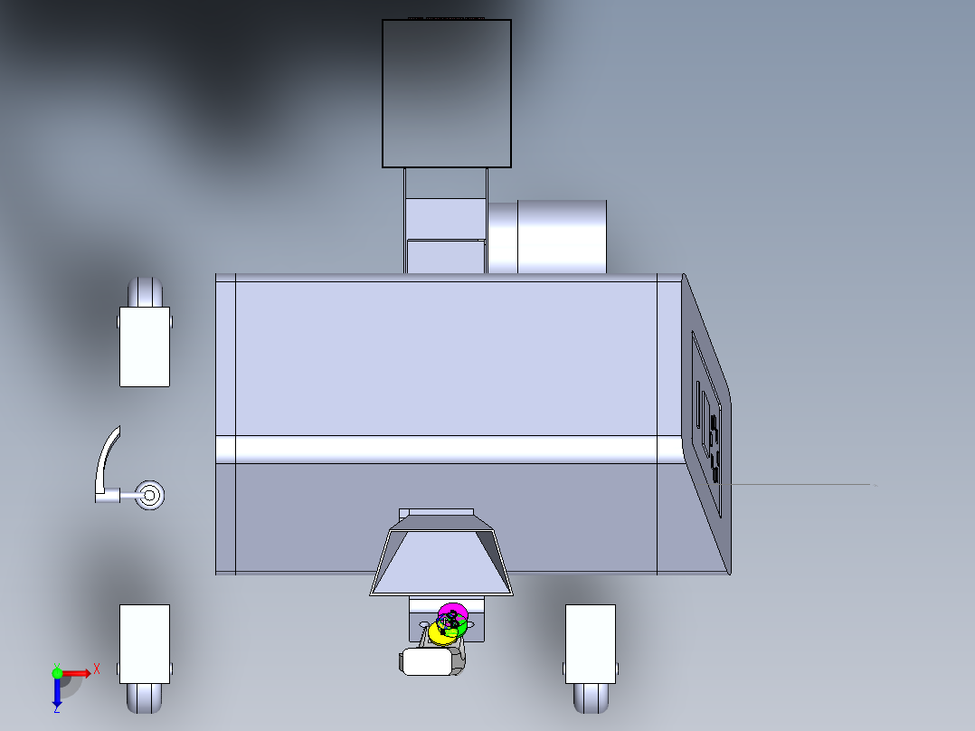 A2004001-制药金属探测器，胶囊金属探测器，片剂金属探测器俯视图