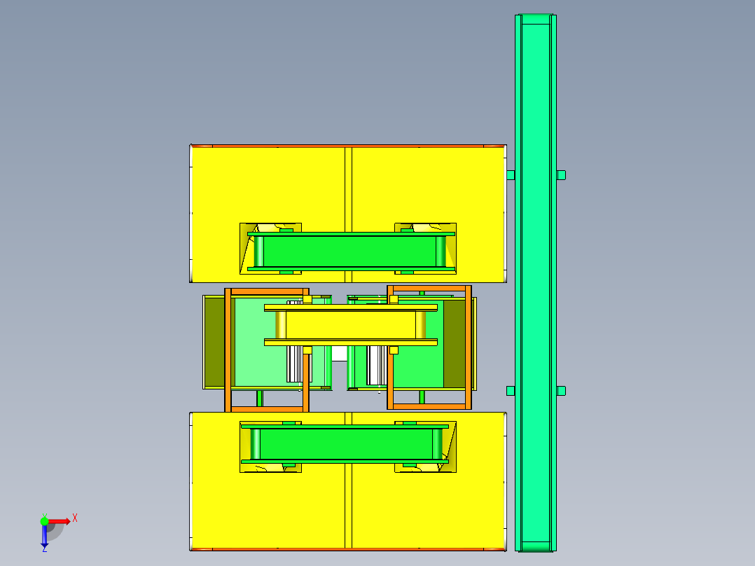 物料输送筛选机俯视图