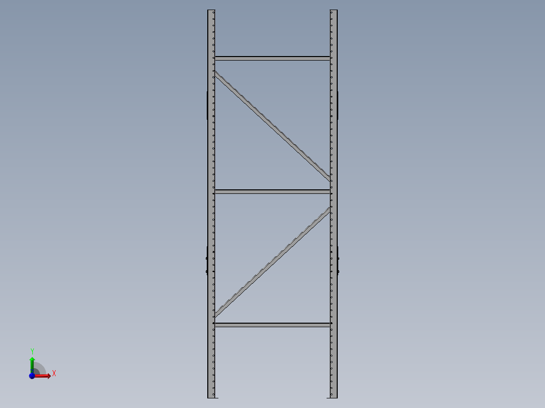 货架、重型货架2m前视图