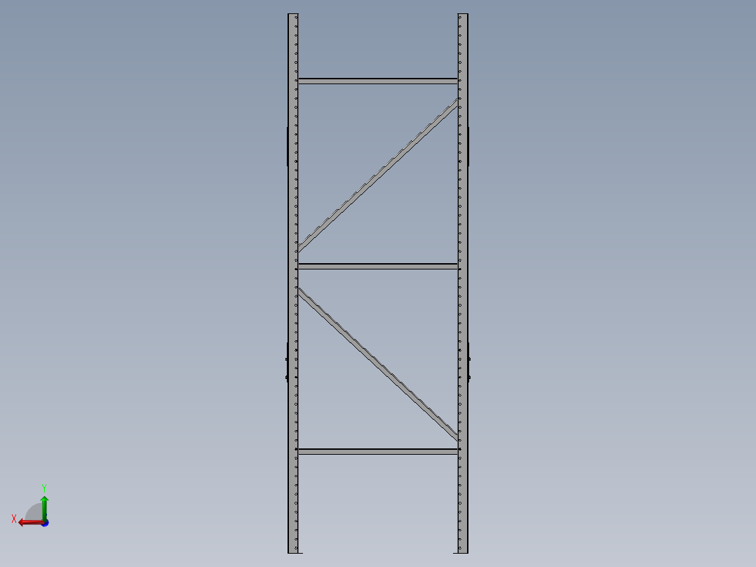 货架、重型货架2m后视图