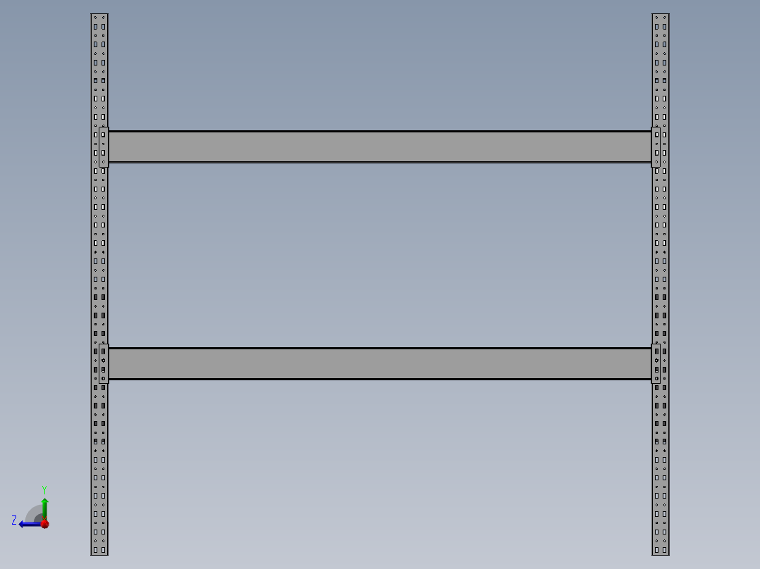 货架、重型货架2m右视图