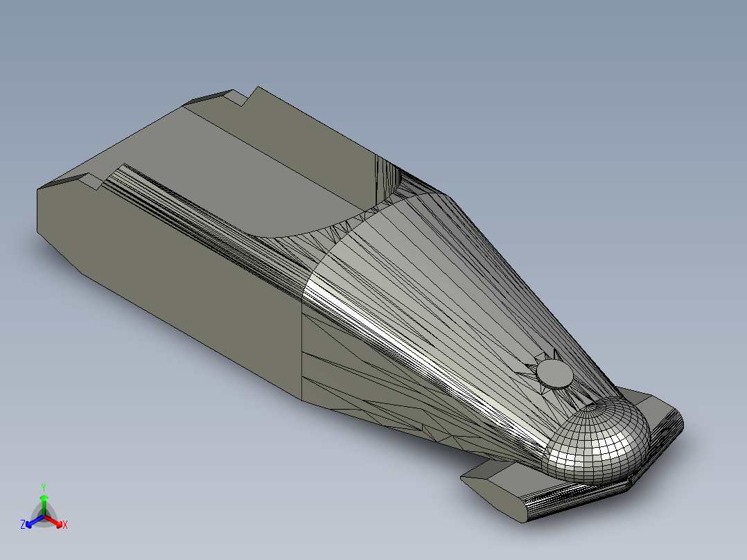 男子双人雪橇正等轴测图