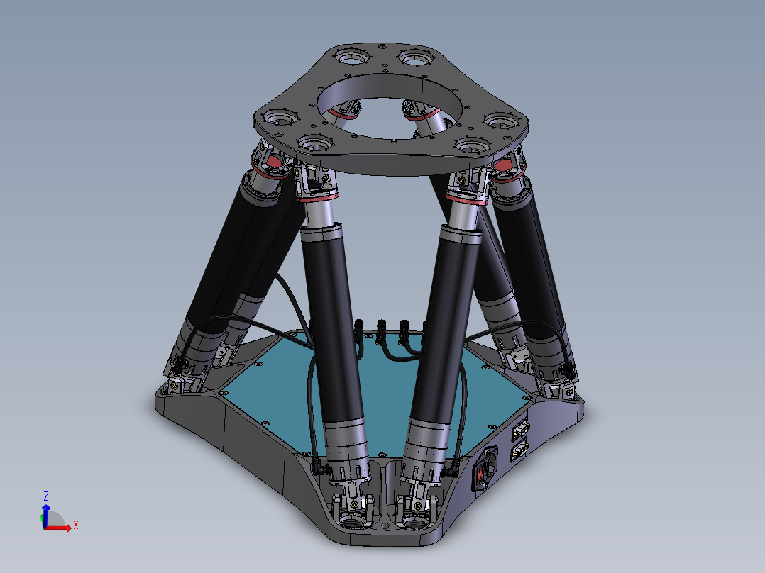 斯图尔特六足并联平台  STEP格式