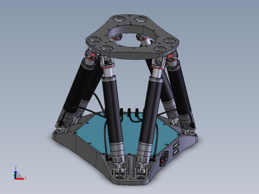 斯图尔特六足并联平台  STEP格式