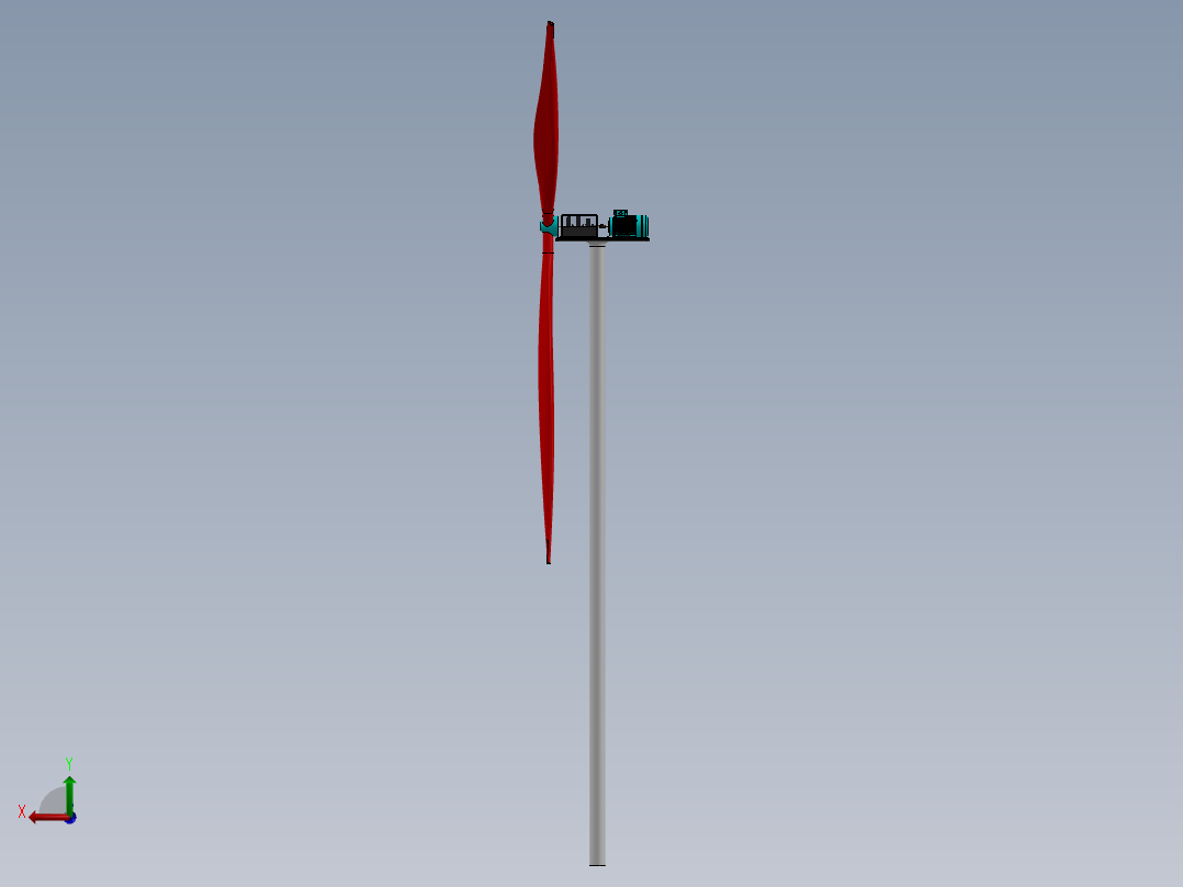 齿轮箱驱动风力涡轮机  sw23后视图