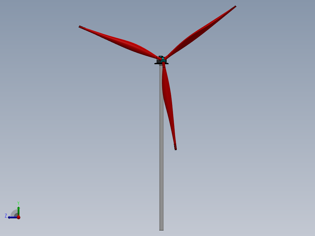 齿轮箱驱动风力涡轮机  sw23右视图