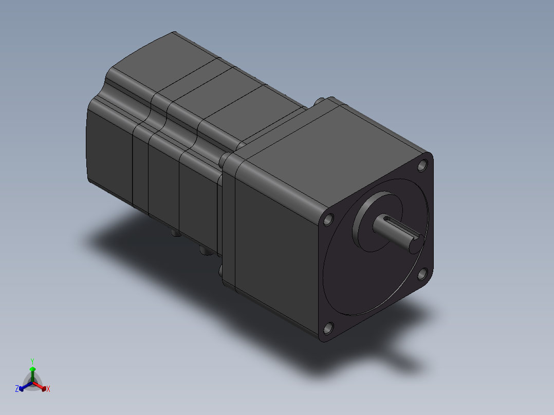 东方马达AR98MS-T7.2-3正等轴测图