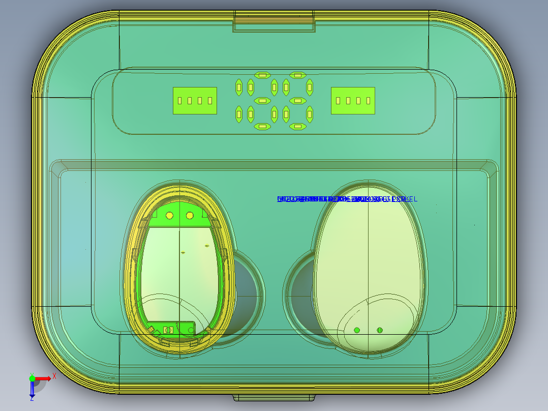 TWS蓝牙耳机结构设计图--1059322-40俯视图