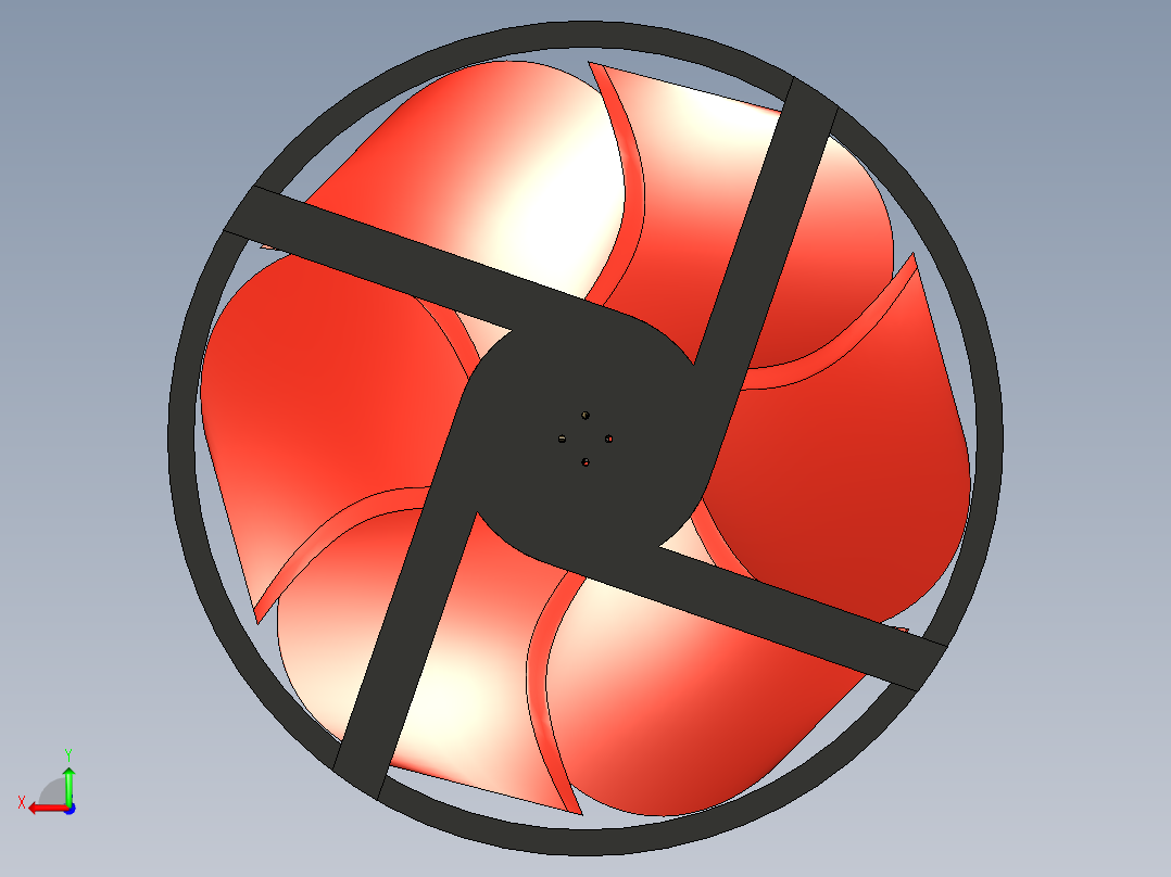 圆形cpu风扇11后视图