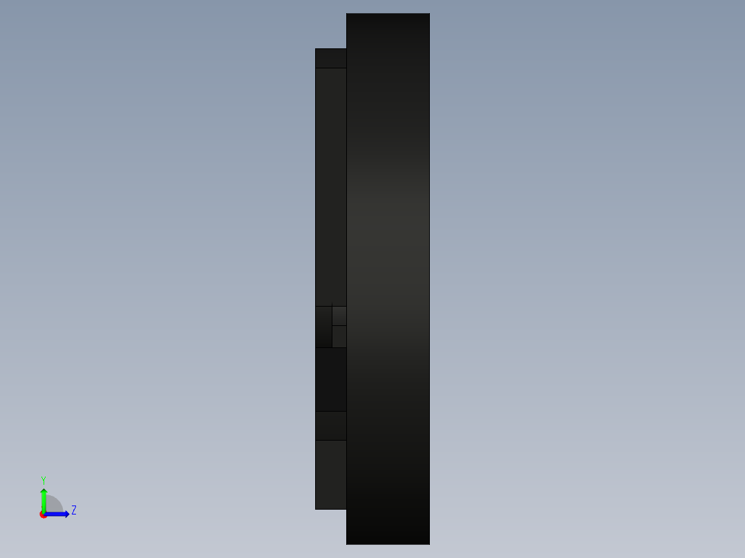 圆形cpu风扇11左视图