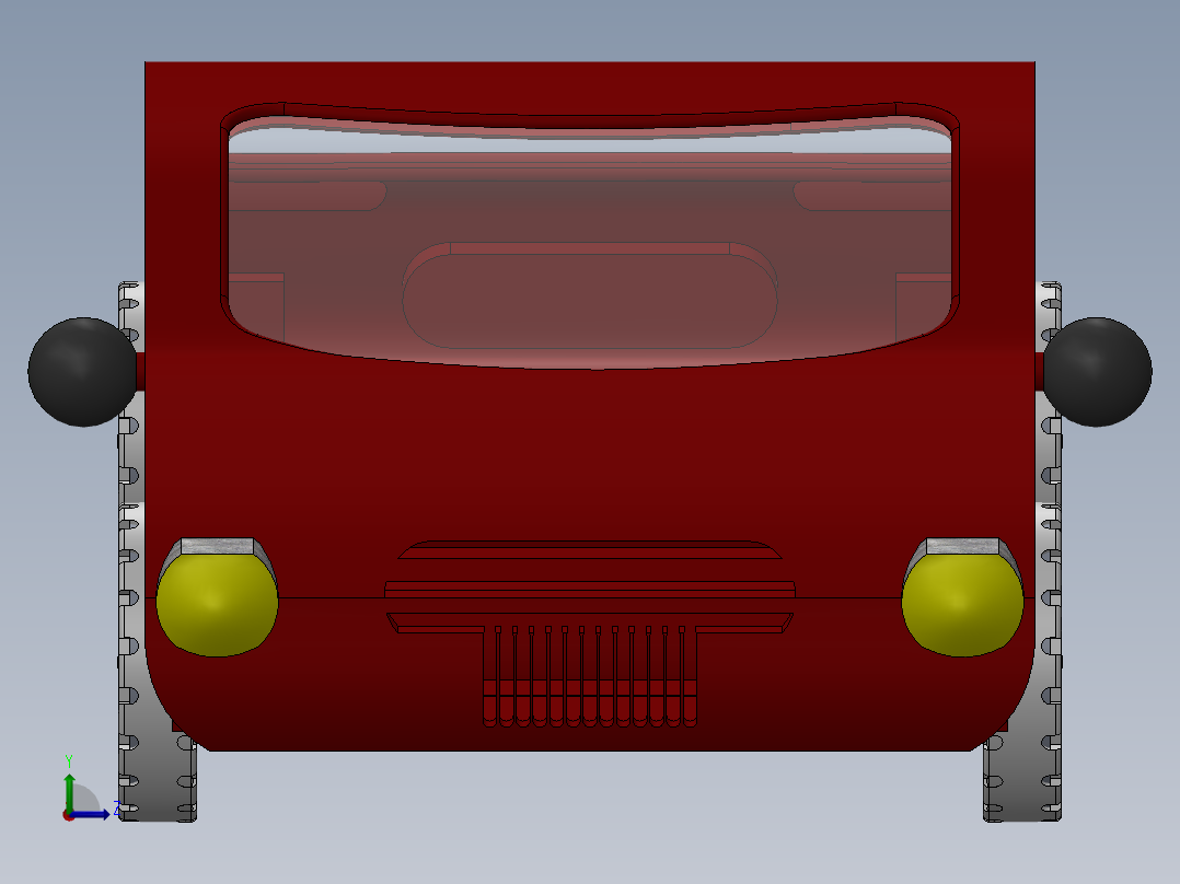 3D 模型汽左视图