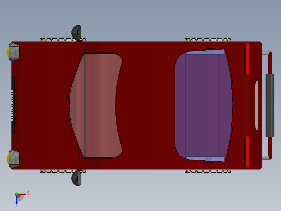 3D 模型汽俯视图