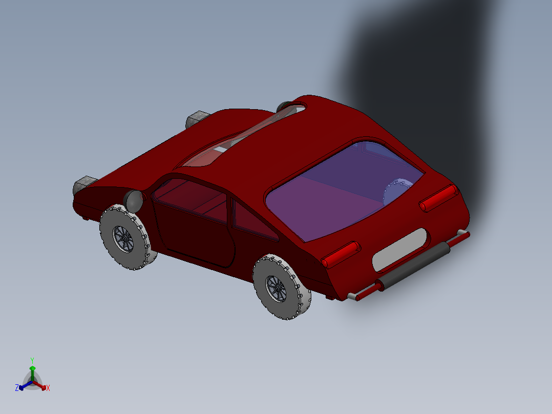 3D 模型汽正等轴测图