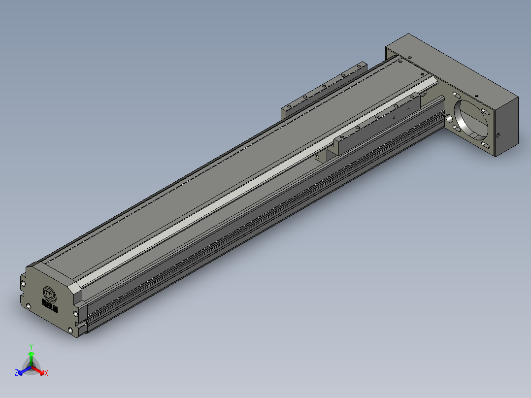 日规半密螺杆式滑台DS-100-P20-S650-2P-IL-LM-M-400W-S3(配松下传感器)德川技研-1111主视图