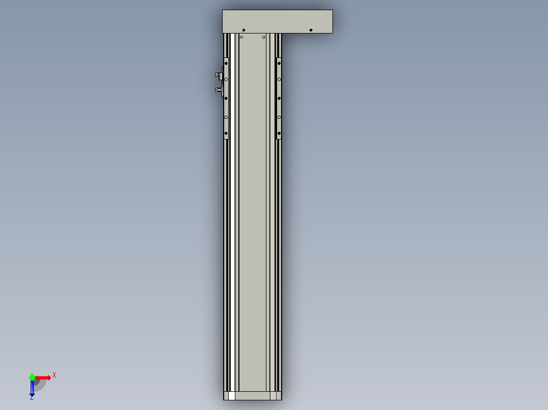日规半密螺杆式滑台DS-100-P20-S650-2P-IL-LM-M-400W-S3(配松下传感器)德川技研-1111俯视图