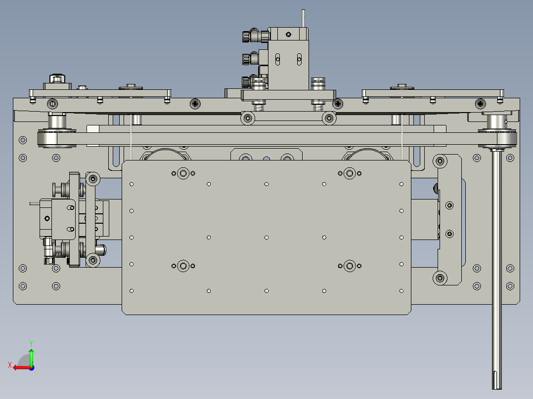 输送带式供料装置后视图