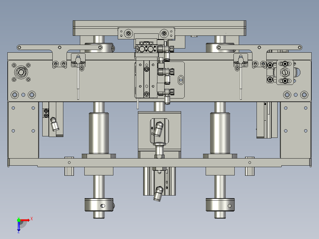 输送带式供料装置俯视图