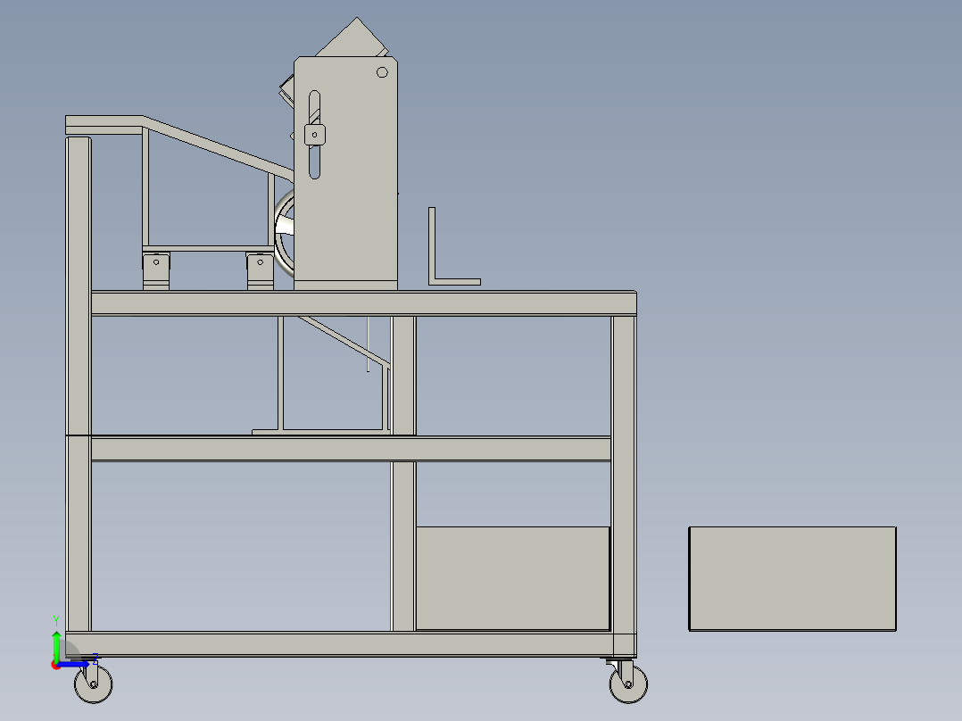 管材自动画线机左视图