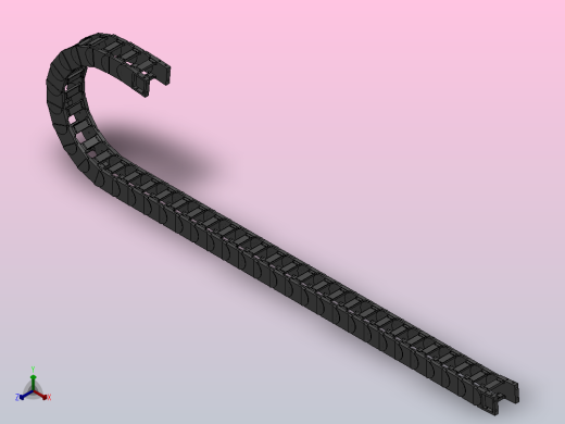 弯曲半径300内高60两侧打开型桥式拖链_DMD60BD-30-100-300R-35