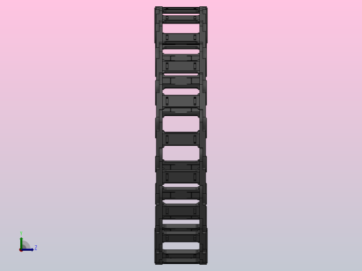 弯曲半径300内高60两侧打开型桥式拖链_DMD60BD-30-100-300R-35左视缩略图