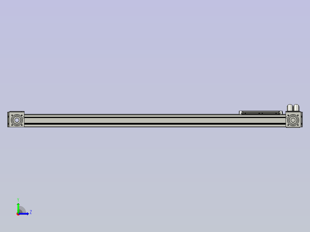 框型跨度双轨模组左视图