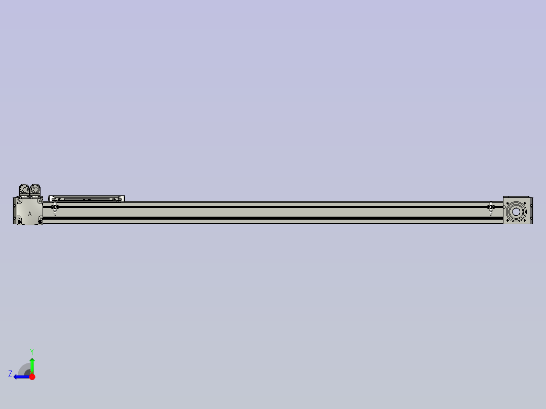 框型跨度双轨模组右视图