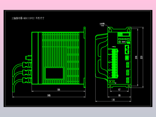 JSCC精研三轴伺服驱动器CAD MDA1110V22