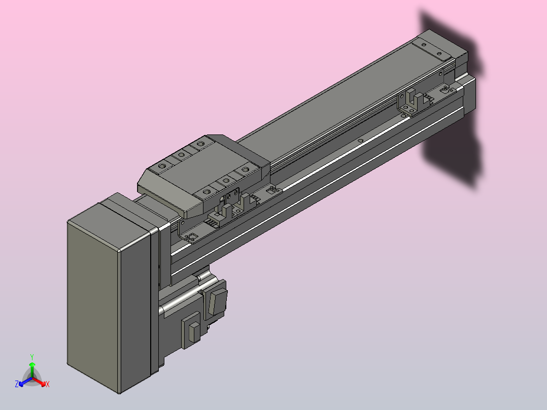 滚珠丝杠直线轴内置导轨TPA-GCR-65-1610C-L200-MP-M40-N3主视图