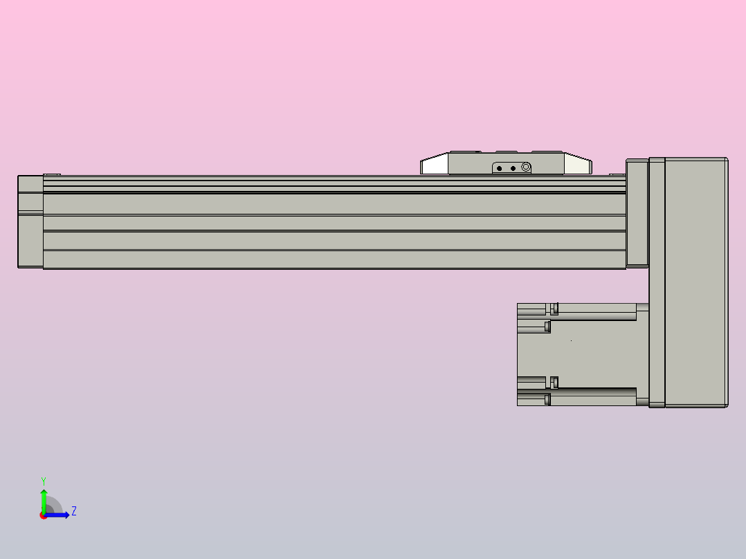 滚珠丝杠直线轴内置导轨TPA-GCR-65-1610C-L200-MP-M40-N3左视图