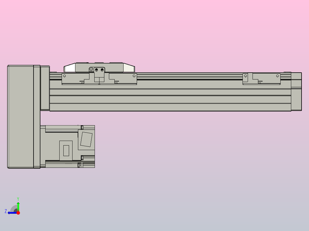 滚珠丝杠直线轴内置导轨TPA-GCR-65-1610C-L200-MP-M40-N3右视图