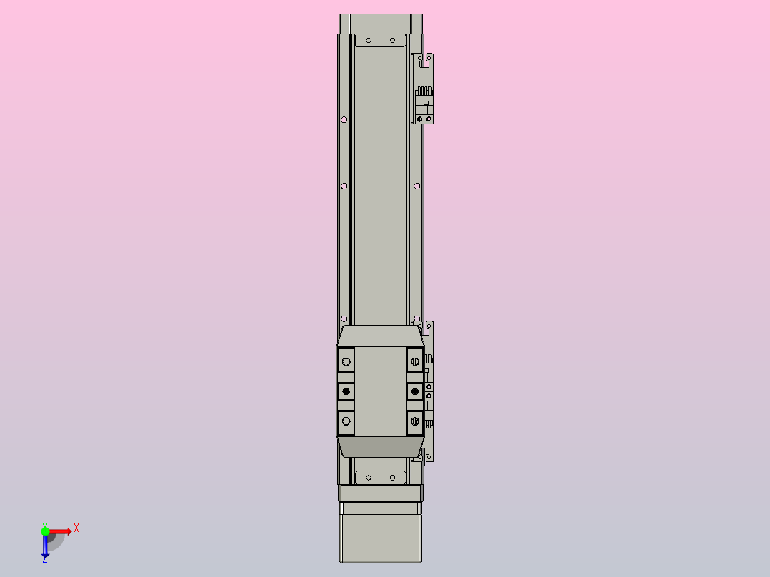 滚珠丝杠直线轴内置导轨TPA-GCR-65-1610C-L200-MP-M40-N3俯视图