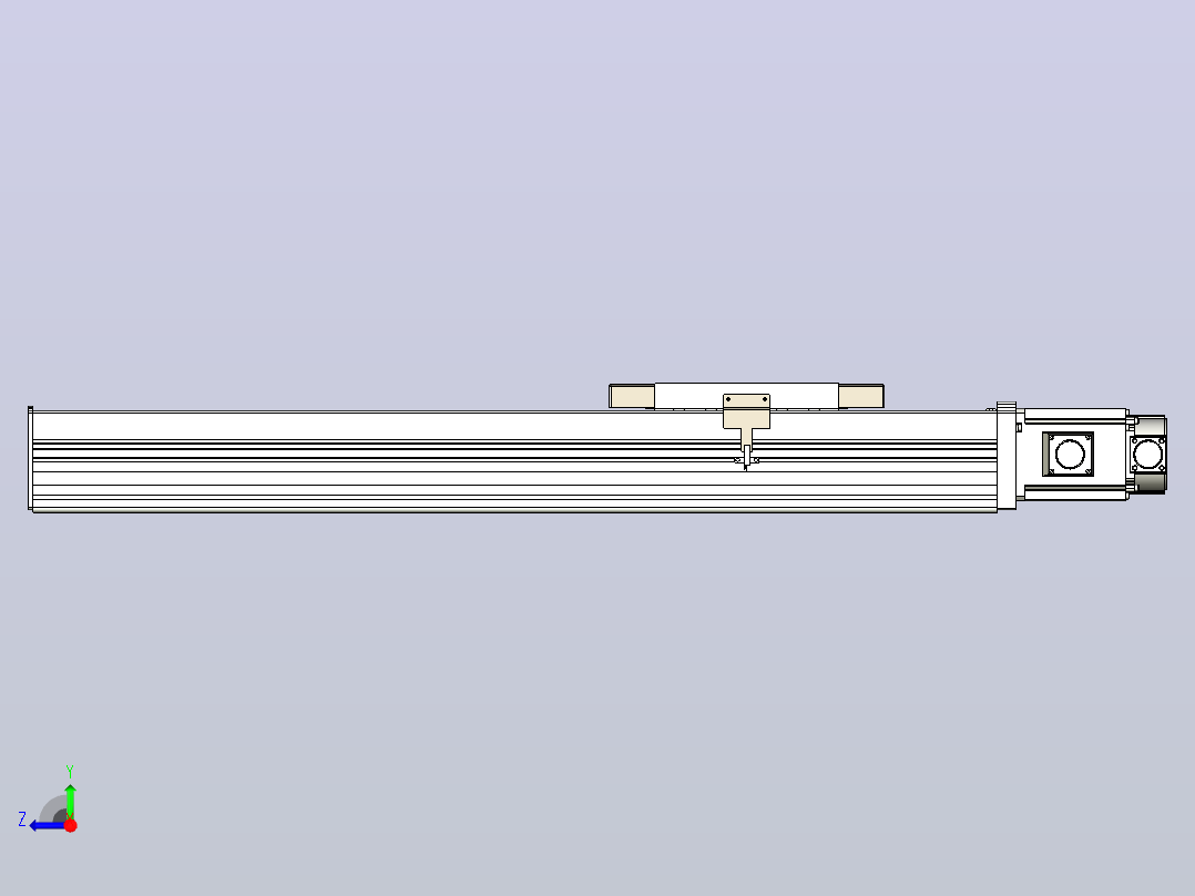 滚珠丝杠直线轴带导轨全封闭TPA-HCR-220D-3210C-L600-M-C-P1K-N3右视图