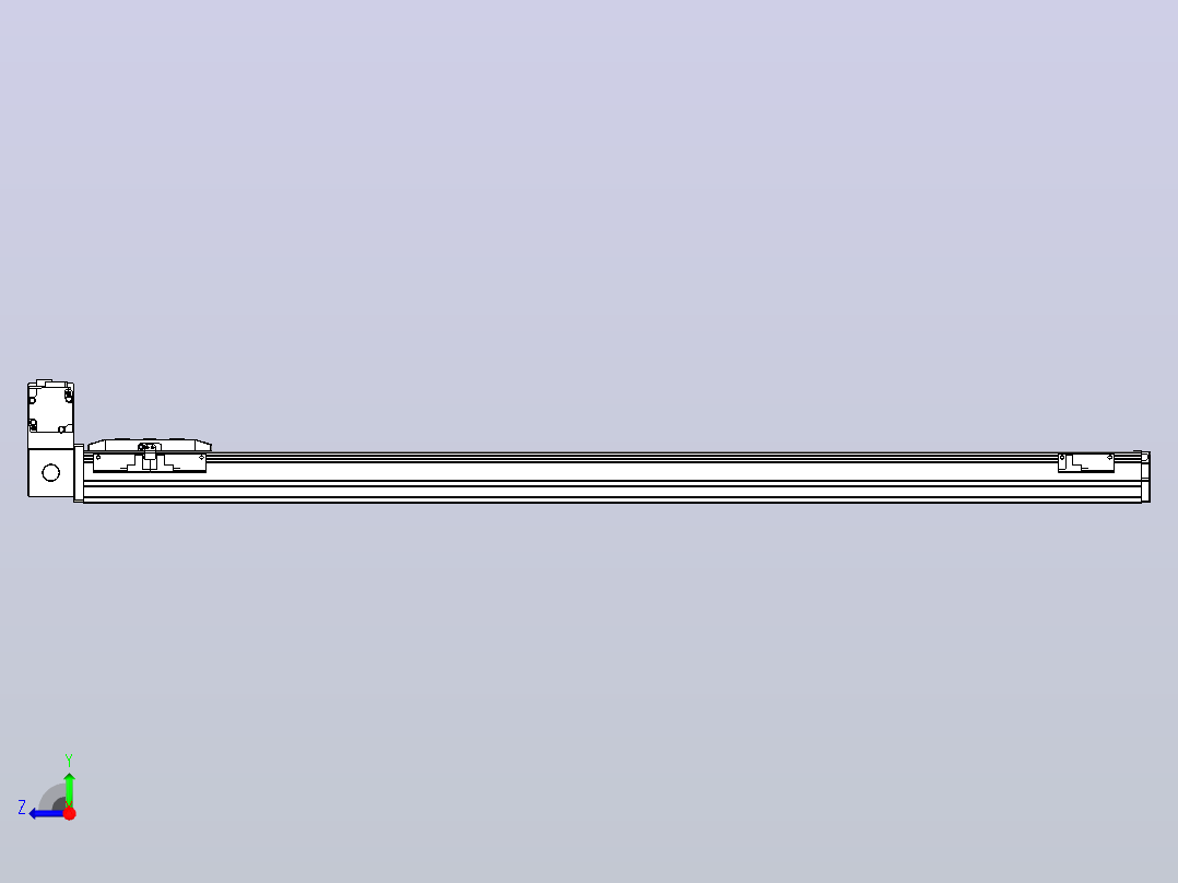 机器人皮带驱动直线轴TPA-GCB-50-P42-L850-LU-M10-N3右视图