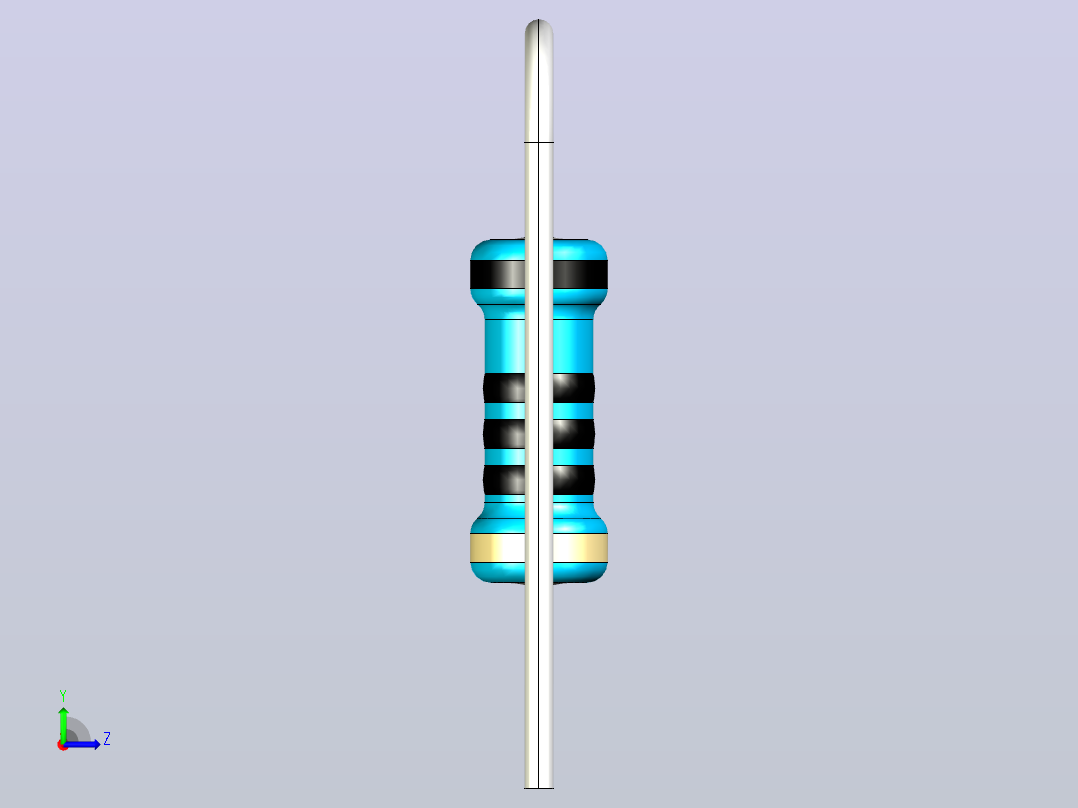 电阻器组RES_AV_0.25W_150mil_0R_1%左视图